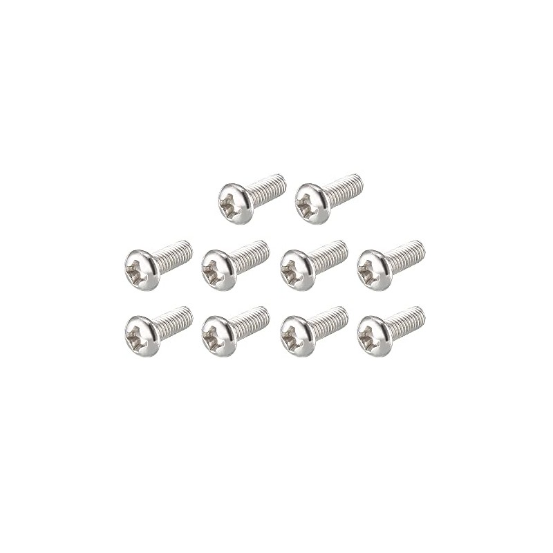 uxcell M3x8mm Stainless Steel Phillips Round Pan Head Machine Screws