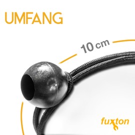 Fuxton, tarpaulin tensioner with a ball, 195 mm, black