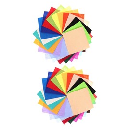 jojofuny 2sets 40 Sheets Colorful DIY Patchwork Fabric Sheets Non Woven Craft Cloths for Sewing Arts Crafts for Creative Projects Birthday Decorations Theme Parties 40sheets*2