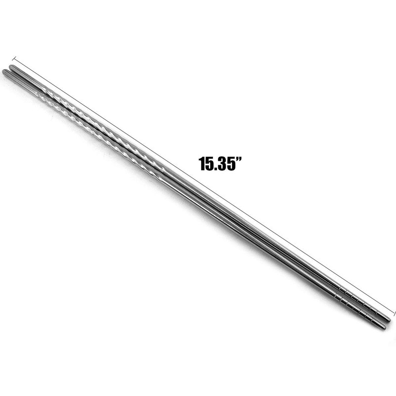 Daycount 5 Pairs Extra Long Chopsticks for Cooking, Frying, 15''