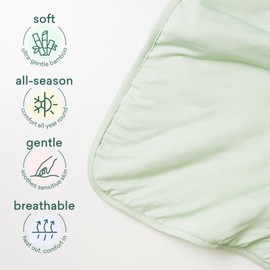 PurComfy Supersoft Baby Blanket, Premium Bamboo Viscose Bamboo Viscose Baby Quilt, Hypoallergenic and Breathable, for Newborns, 33"×33"