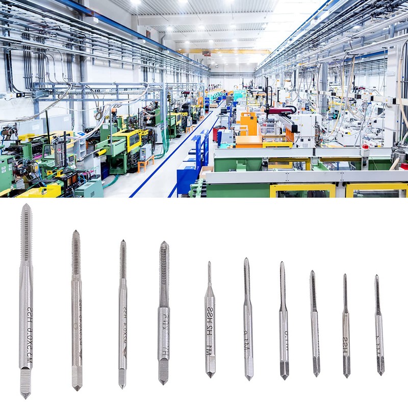 Tap Cutter Set, 10 Piece Tap Set, M1, M1.2, M1.4,