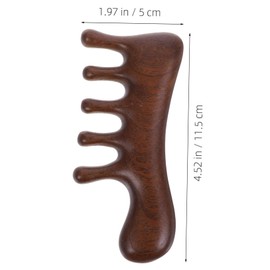 OATIPHO Sandalwood Wide Tooth Comb Ergonomic Hair Massage Comb for Scalp Care Craftsmanship Gentle Daily Detangling for Men and Women
