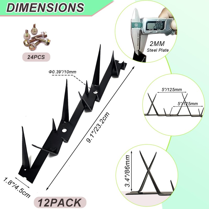 Heavy Duty Metal Fence Spikes-Anti Climb Security Spikes for Fence