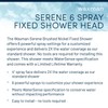 Waxman Serene 4" Fixed Shower Head with 6 Spray Settings,