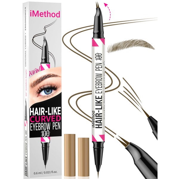 iMethod iMethod Curved Eyebrow Pen - Eyebrow Pencil 2-in-1 Dual-Ended