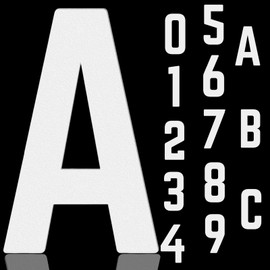 Self-adhesive 5 Inch House Numbers, Acrylic Modern House Address Numbers for Outside, Large Black Door Numbers for House Office Mailbox Door Home Room Hotel Apartments (White, 5in Letter-A)