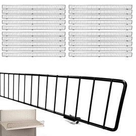 STORE FIXTURES DIRECT Gondola Shelf Fence, Wire Front Lip for Gondola Shelves, 48" L x 3" H, Black, 20 Pack
