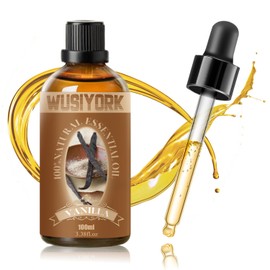 wusiyork wusiyork Vanilla Essential Oil 100ML - 100% Pure and Natural Therapeutic Grade Oils for Aromatherapy Diffuser - 3.4 Fl Oz/Vanilla