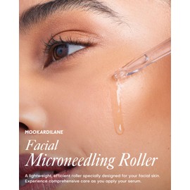 Beauty Massage Roller 0.25mm Black w/White 540 Stainless Steel by MOOKARDILANE Face Beard Hair Home Use