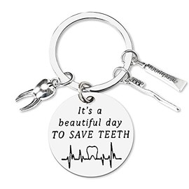 Regalos de asistente dental para dentistas para mujeres y hombres, compañeros de trabajo, inspirador higienista dental técnico, llavero de regalo para dentista, cumpleaños, Navidad, regalos de