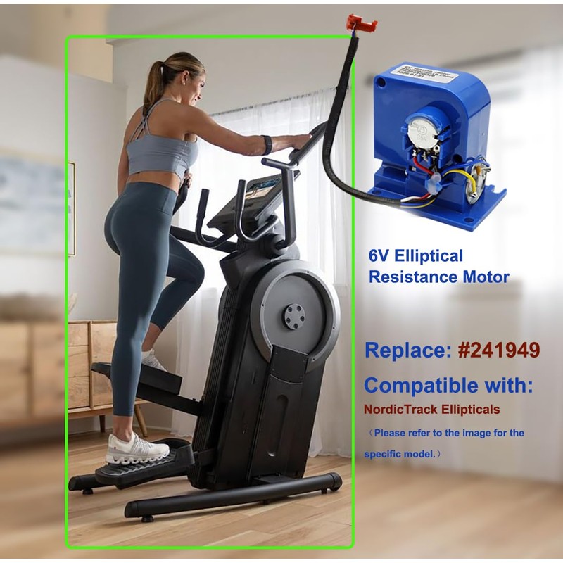 Rendrox 6V Elliptical Resistance Motor Compatible with NordicTrack Ellipticals Resistance