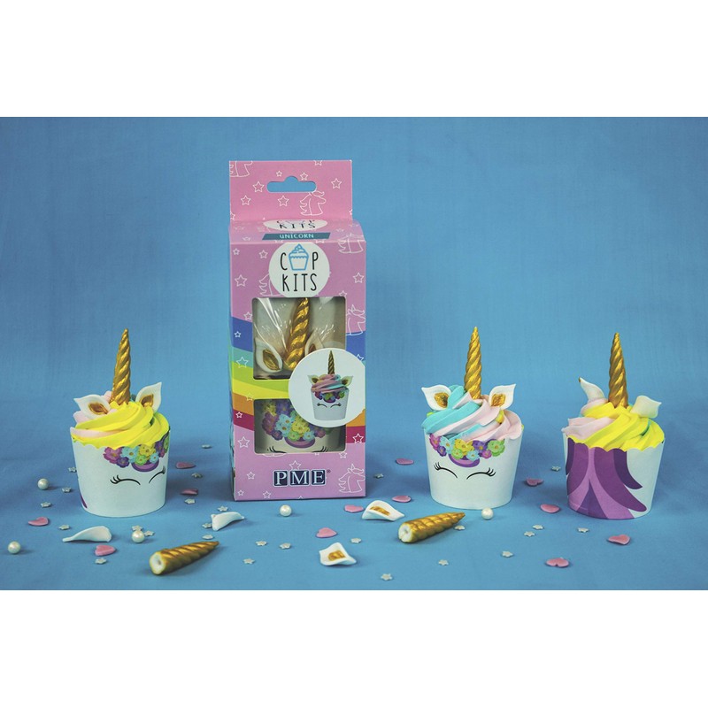 PME Cupcake Decorating Kit with Edible Toppers, Unicorn