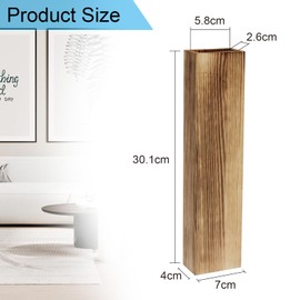 Suerhatcon Pack of 3 Wall Vase Wooden Wall Planter for Indoor Wall Hanging Flower Vase Container for Dried Flowers