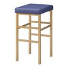 OSP Home Furnishings Backless Stool with Gold Frame, 30-Inch, Blue
