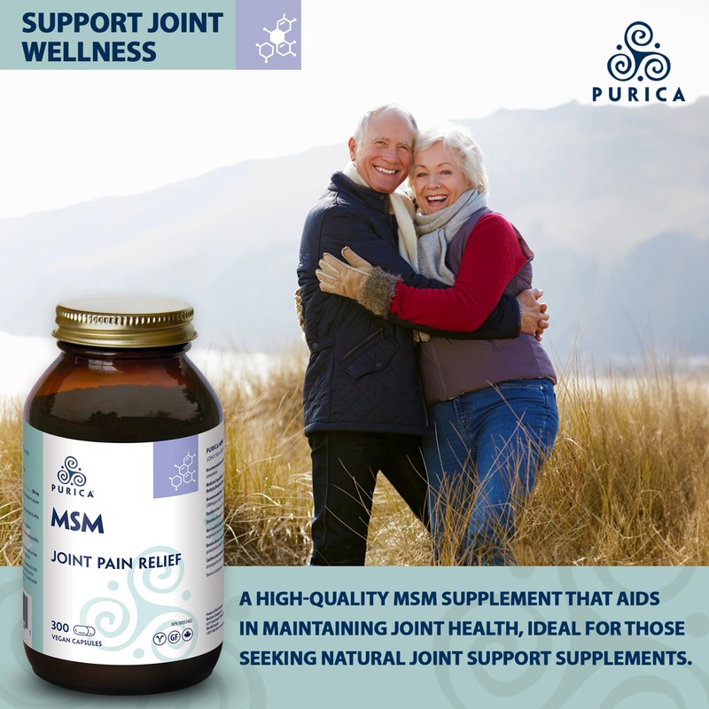 PURICA PURICA MSM, 300 Capsules - Enhanced Joint Support, Non-GMO