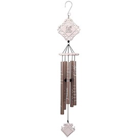 Carson Wind Chime-Vintage White-Faith (35")