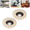 2Pcs 5in Grinding Disc Wave Shape Wool Felt Polishing Wheel