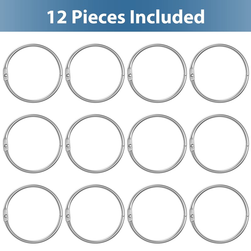 Pawfly 2 Inch Loose Leaf Binder Rings Large Book Rings,
