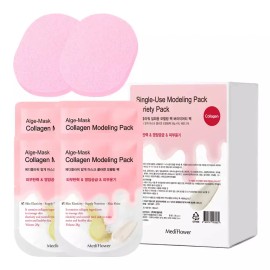 Mediflower [메디플라워] 일회용 모델링팩 버라이어티 팩 콜라겐 28g 4개 + 해면 2개 Mediflower Disposable Modeling Pack Variety Pack Collagen 28g 4pcs + Sea Sponge 2pcs