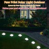 4 Pack Paw Print Solar Light Outdoor,Solar Dog Paw Light