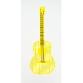 Music Treasures Co. Yellow Mini Guitar Fly Swatter Pack of 2