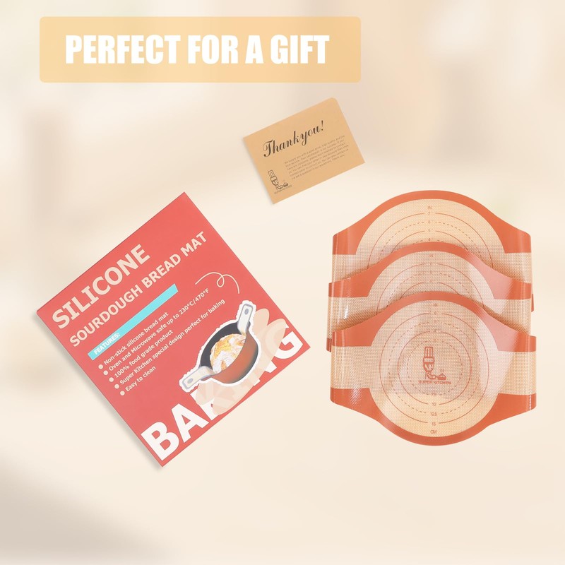 Folksy Super Kitchen 2 Sizes 9.4 & 8.3 inch Silicone