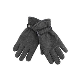 Luxury Divas Grey Polar Fleece Men's Thermal Insulated Gloves