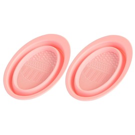 Baluue 2pcs Makeup Brush Cleaning Mat Claw Shaped Brush Scrubber Easy Cleaning for Home Travel