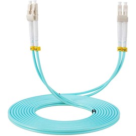 Elfcam Fiber Optic Cable LC/UPC to LC/UPC, OM3 Multimode Duplex 50/125um LSZH, 10M