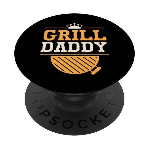 Grill Daddy Grilling Themed Fathers Day Party Crown PopSockets Swappable