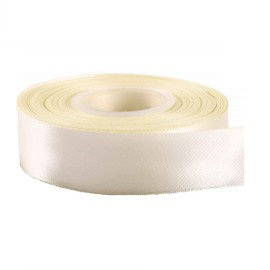 Cream Satin Ribbon, 20mm Wide 25Yard Roll / 23 Meters Birthday Party/Craft/Wedding Gifts Wrap Bow Scrapbooking Decorations, Sew, Clothing, Events