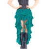 Steampunk Victorian gótico Womens disfraz Show Girl Falda (Teal), Verde
