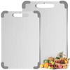Yaocom 2 Pcs 304 Stainless Steel Cutting Boards for Kitchen