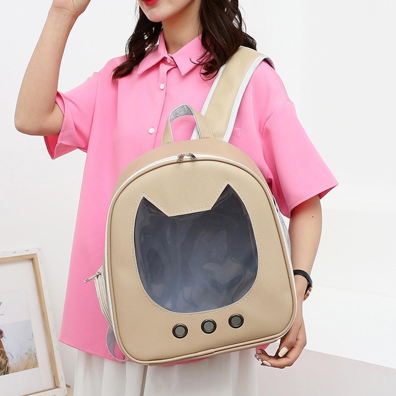 Pet Carrying Backpack Breathable Waterproof Scratch Resistant Large Window Portable