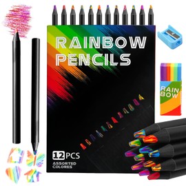 Xerteam Children's Colouring Pencils with Eraser, Pencil Sharpener, Easter Gifts, Children's Party Bags, Children's Birthday, Thick Colouring Pencils for Children, Magic Pencils for Drawing Colouring