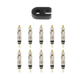 Haikodo French Valve Core Bicycle Bug Rubber Air Valve Bicycle High-Durability French Core Set with Airtightness, No Bug Rubber, Comes with Portable Convenient Tool