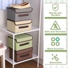 4 Pack Foldable Storage Boxes with Lids, Fabric Fabric Storage