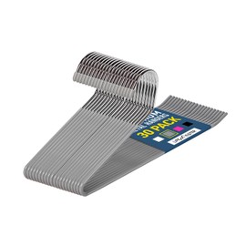 Lifemaster Metal Pants Hanger Set - 30 Pieces Elegant Non-Slip Closet Space Saving Hanger Set for Pants, Trouser, Blankets, and Jeans with Open Ended Sleek Design - Gray