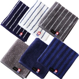 imaa Imabari Towel Certified Hand Towel, Towel Handkerchief, Made in Japan, 100% Cotton, Vacuum Compressed Pack, Pack of 6 C
