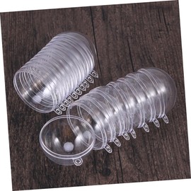 Ciieeo 10pcs Clear Plastic Fillable Ball Ornaments Reusable Hanging Balls for DIY Crafts Christmas Wedding Decorations Shatter Crafting Mold for