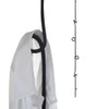 Peppermint Products Loop Rope Hanging Height-Adjustable Rope Coat Rack Black
