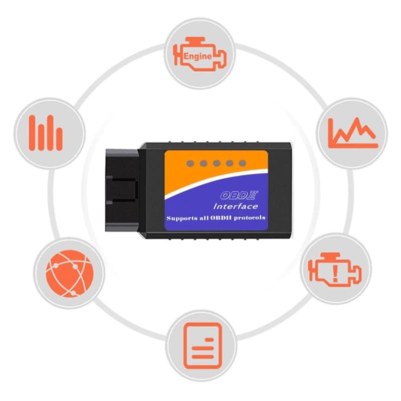 Retoo OBD2 Bluetooth Diagnosegerät, ELM327, Scanner Code für Auto Diagnose,