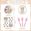 48pcs Cat Party Supplies,Disposable dessert tableware,include 16 Dessert Plate,16 Napkin