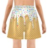 JHKKU Ice Cream Boys Swim Trunks with Compression Liner Quick