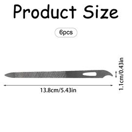 Bojueshaw 6pcs Fingernail Toenail Files,Metal File Buffer,Stainless Steel Double Sided Nail Files,Nails Accessories Tools for Women,Children,Nails,Foot and Hand
