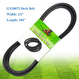 AILEETE GX20072 Deck Belt 1/2" x 104" for John Deere D100, D105, D120, D125, D130, E100, E130, L100, L110, L111, L118, LA115 Lawn Tractor with 42'' Deck, Replace John Deere 42 inch Deck Belt UC32283