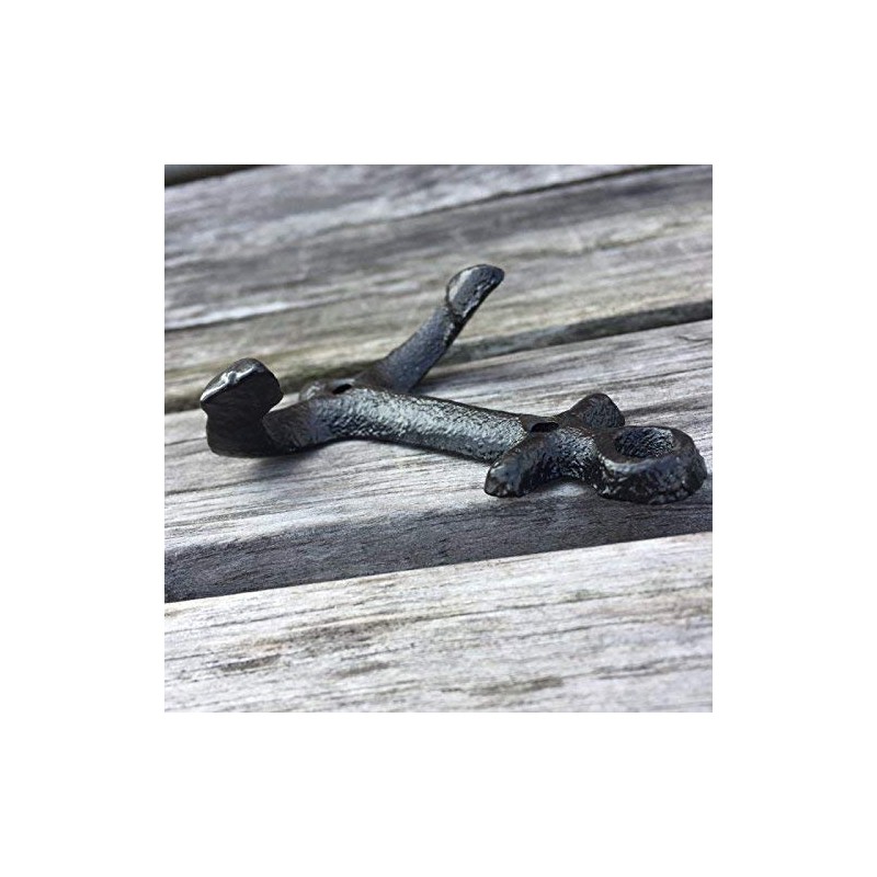 Facaler Nautical Cast Iron Ship Anchor Weathered Nautical Wall Hooks