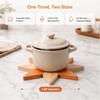 5-Piece Bamboo Trivets for Hot Dishes, Expandable Sunflower Hot Pads