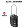 SharkByte TSA Approved Suitcase Locks - 4-Dial Security Travel Combination